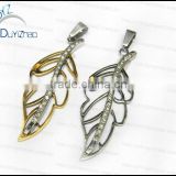 Fashion stainless steel pendant leaf necklace pendant jewelry