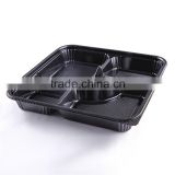 KW3-1103 Eco-friendly Disposable Square Plastic Lunch Food Container(264*264*48mm)