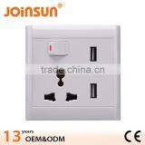 Made in China 86*86mm wall usb socket outlet