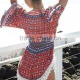 New Arrive Wholesale Customaize Free Size Sexy Lace Trim Beach Kaftan thumbnail-4