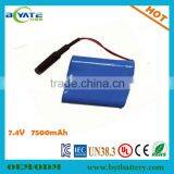 China High Quality Rechargeable Lithium 7500mah 7.4V Battery for UPS