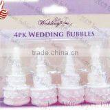 4PCS BLISTER PACK OF Hollow heart cake wedding bubbles