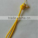 Fashion Big Mouth Birds Cartoon Design Yellow Color Silicone Cell Phone Straps Manufacture thumbnail-1
