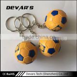 Hot sale custom engraved plastic smart football shaped clubkeychain