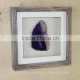 Real Agate Shadow Box Wood Wall Art thumbnail-3