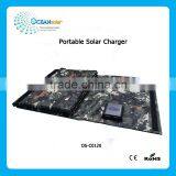 20W Waterproof Fabric Portable Solar Charger With Dual USB