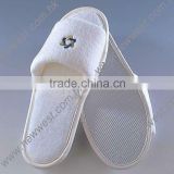 High Quality Terry Towel Vamp & Insole Closed toe disposable indoor hotel slippers