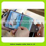 16012 Custom Promotional Gift Set Luxury Real Leather Card Holder Key Chain Pouch thumbnail-5