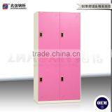 4-door Employee Steel Locker Stainless Metal Office Locker Furniture kd Structure Clothes Locker With Electronic Lock thumbnail-5