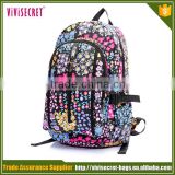 Most fashionable bright color flower traveling bag school laptop backpacks