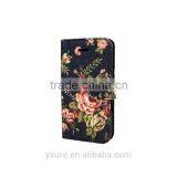 Flower Pattern Fabric Leather Phone Case For OnePlus One With PVC ID and Credit Card Slots thumbnail-4