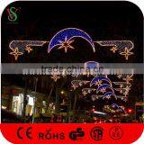 LED Holiday Skylines Decorative Christmas Commercial Cross Street Lights With Fancy Star thumbnail-5