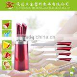 China Hollow Handle Anti-baerial Color Knife Set Knives With Block
