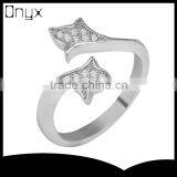 925 Steriling Silver Open Ended Hug Hands Shaped Ring for Lovers and Couples thumbnail-1