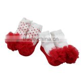 GSB-116 Hot sale fashion cotton plain lace flower design infant socks