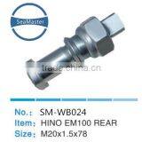 High Strenth Alloy Wheel Bolt With Nut M20*1.5*78mm for Trucks and Autos