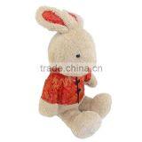 Cheap Custom Plush Rabbit Toys in Red Clothes thumbnail-5