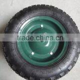 Qingdao Factory Wheel Barrow Tyre 3.50-8 / 14 Inch Pneumatic Rubber Wheels thumbnail-1