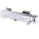 Polished Brass Bathroom Wall Mounted Bath Shower Faucet With Single Handle and Double Holes thumbnail-1
