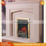 Best Sale Mantel Indoor Wood Burn Red Stone Fireplace thumbnail-2