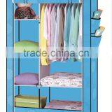 Single Canvas Effect Wardrobe Clothes Storage Cabinet thumbnail-2