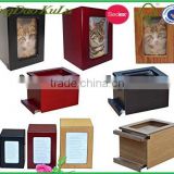 top quality cheap solid wood cremation urn for cat pet