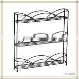 2014 Hot sale black countertop 3-Tier storage shelf