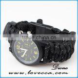 550 Paracord Survival Bracelet With Compass/thermometer /firestarter Buckle/whistle/Blade thumbnail-2