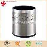 Household Stainless Steel Open Top Round Recycling Metal Waste Bin thumbnail-1