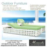 1028 Modern Style White Rattan Wicker Sun Lounger/Chairs/Sunbed/Daybed thumbnail-1