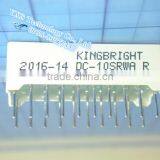 DC-10SRWA 30mA White 1.85V Top 5.08mm x 1.78mm Through Hole DC10SRWA 10SEG 660NM RED LED thumbnail-1