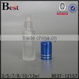 Cosmrtics 5ml 10ml Small Roll on Bottle Frosted Perfume Tube Glass Roll Bottle Vial With Gold Cap China thumbnail-6
