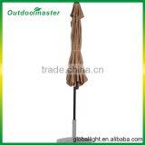 Outdoor 9FT Tan Steel Half Patio Umbrella With Crank thumbnail-2