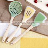 Wooden Handle Silicone Head Top Quality Fashional Style Kitchenware Set thumbnail-5