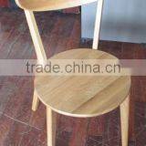 Solid Oak Wood Dining Chair Restaurant Wooden Chair thumbnail-1