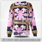 wholesale fashion crewneck sweatshirts sweater 100% polyester fleecing woven fabric