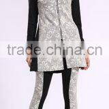 2014 New Arrival Women Hit Color Stitching Zipper Suit Designer Blazers thumbnail-2