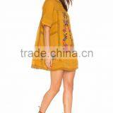 Hot Sale Embroidery Tunics Latest Design Women Summer Mini Dress thumbnail-3