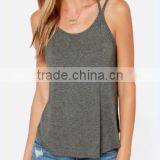 100% Polyester Dry Fit Custom Logo Printed Cheap Sexy Yoga Tank Tops thumbnail-3
