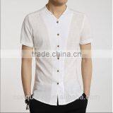 Men's White Linen Shirt HOT! MSRL0044 thumbnail-3