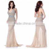 Halter Neck Tulle Beading Real Sample New Evening Dress Patterns thumbnail-1