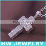 HWMCP1270 Micro Pave Setting Maltese Cross Pendant thumbnail-1