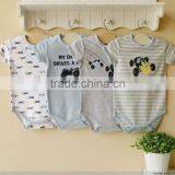 2011 Summer Mom and Bab Baby Clothes 100% Cotton Embroider Short Sleeve Bodysuit thumbnail-1
