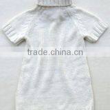 Turtleneck Short Sleeved Girls Children Knitted Pullover thumbnail-2
