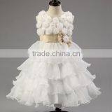 Baby Girl Princess Dresses White Puffy Dresses for Kids Girls Wedding Dresses thumbnail-1