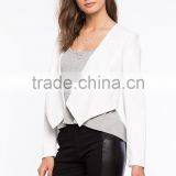 Latest Contrast Front Lapels Pointed Hem Blazer Sexy Women Blazer 2015 thumbnail-3