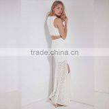 Luxury Long Maxi Lace Dress Fancy Frog Women Dresses With Slit thumbnail-4