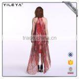 Customizable Lady Halter Dress,dress Long Red thumbnail-5