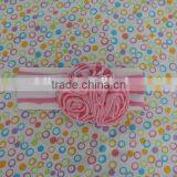 Mom&me Craft Flower Hairband 2016 Stripe Cotton Elastic Headband With Three Ruffle Flower Kids Hairwear Wholesale thumbnail-2