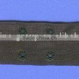 Colored Double Plastic Snap Button Tape for Garment, Polyester Tape, Press Snap Button thumbnail-1